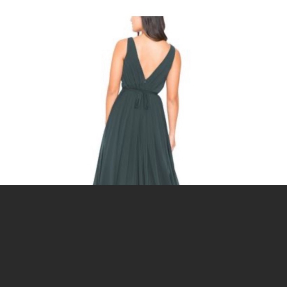 Brideside viola hunter green bridesmaid dress - Picture 3 of 9